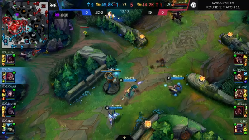 【超燃热身赛JDGvsIG第一局赛事解说8