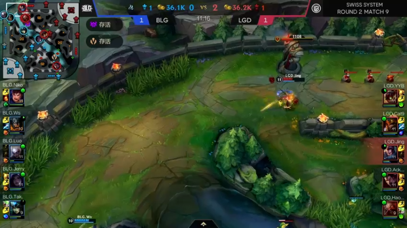 【LOL手游】超燃热身赛LGDvsEDG第三局解说8