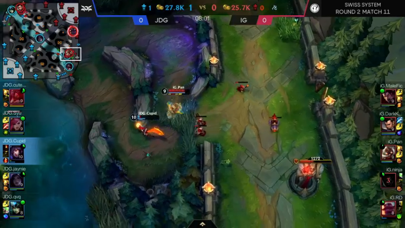 【超燃热身赛JDGvsIG第一局赛事解说5