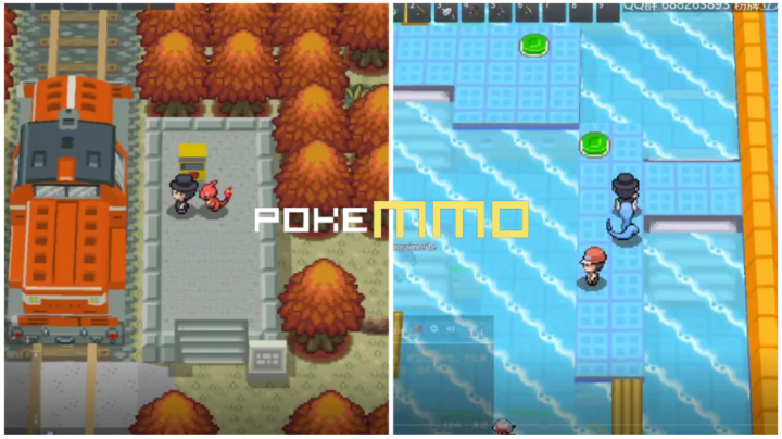 《PokeMMO》17:秋叶散步 游泳池里的机关