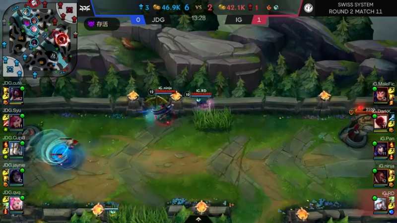 【LOL手游】超燃热身赛IGvsJDG 第二局2