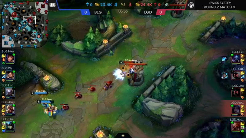 【LOL手游】超燃热身赛LGDvsBLG赛事解说5