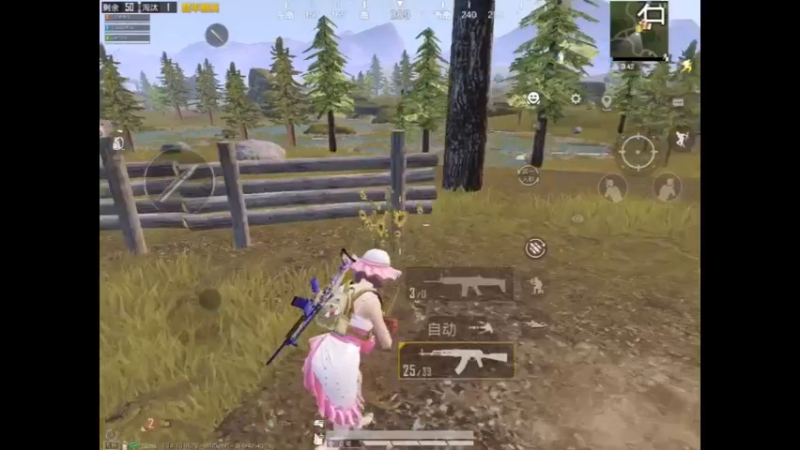 和平精英：远距离机瞄AK击倒