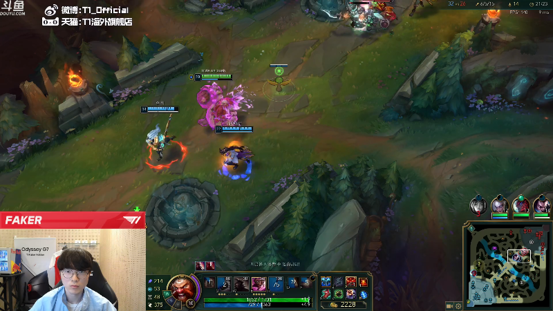 【英雄联盟】T1直播faker的精彩时刻 20210802 13点场