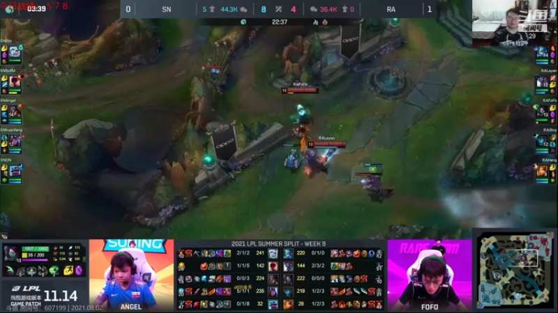 【2021-08-02 21点场】教练JoKer：今天UP对BLG RA对SN