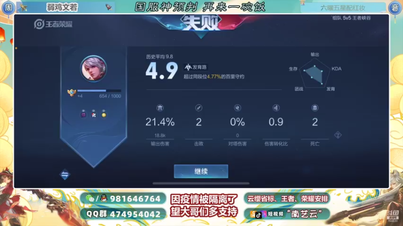 【2021-08-01 21点场】南艺云：全国二十强战队赛开打！