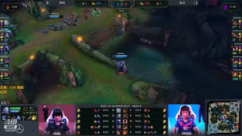 【2021-08-07 20点场】解说雨童：解说雨童：LPL二路解说