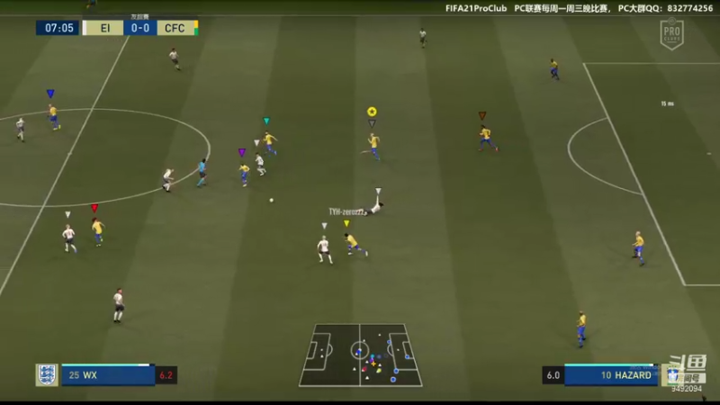 【2021-08-07 22点场】RainCFC：CFC俱乐部 FIFA Pro Club