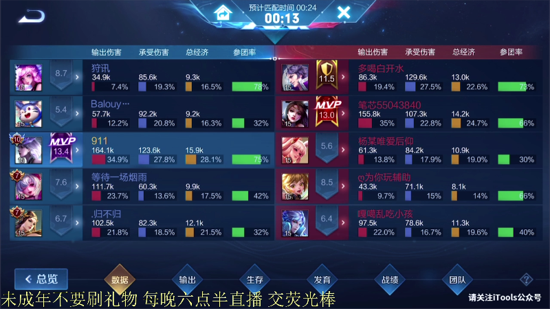 【王者荣耀】骚白的精彩时刻 20210808 21点场