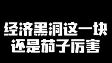经济黑洞这块还是茄子厉害