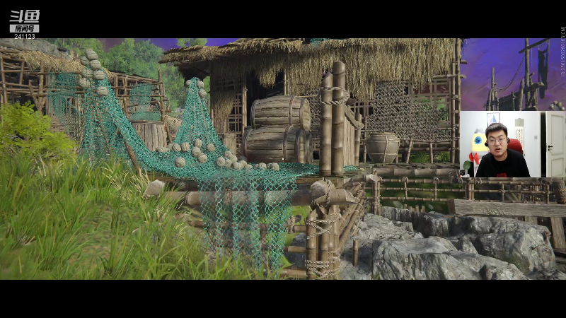 我在斗鱼看火力堂主直播户外