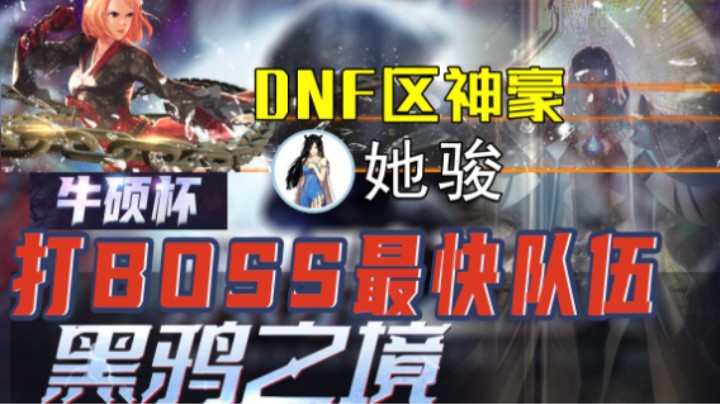 牛硕杯打BOSS最快队伍，跨六神豪她骏女大枪