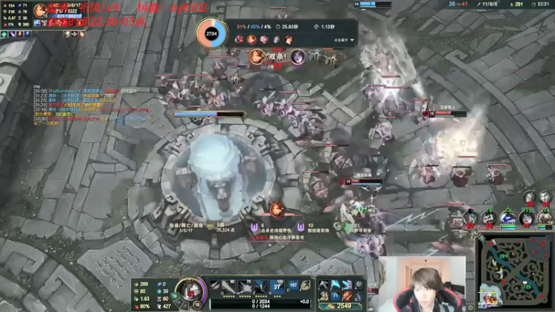 【2021-08-14 02点场】祈风1v9：国服第一VN！一个打八百多个！