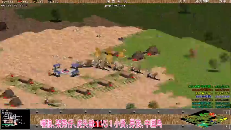 嚎狼、架势仔、虎头蜂 2 ：3 小贤、男孩、中国鸟