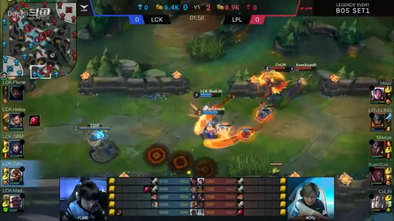 2021LOL手游季前交流赛LPLvsLCK G1 刀妹双杀