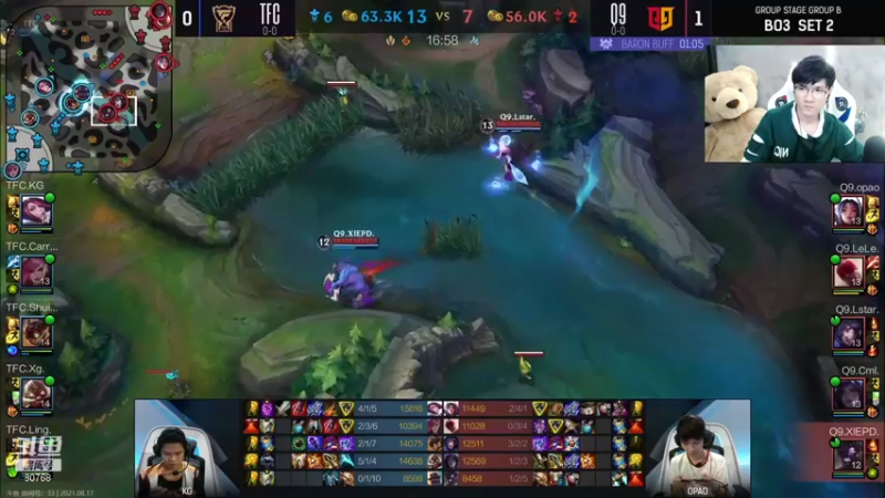 【2021-08-17 20点场】Misaya若风lol：若风：观看星火TFC VS Q9