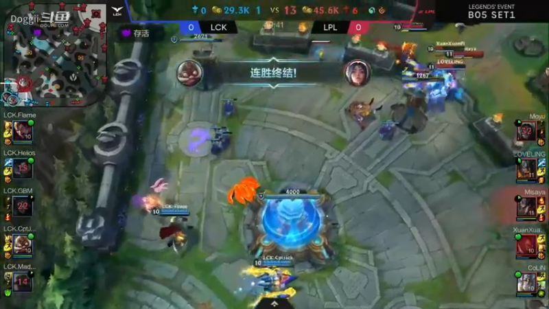 2021LOL手游季前交流赛LPLvsLCK G1 刀妹二连破 中门大开