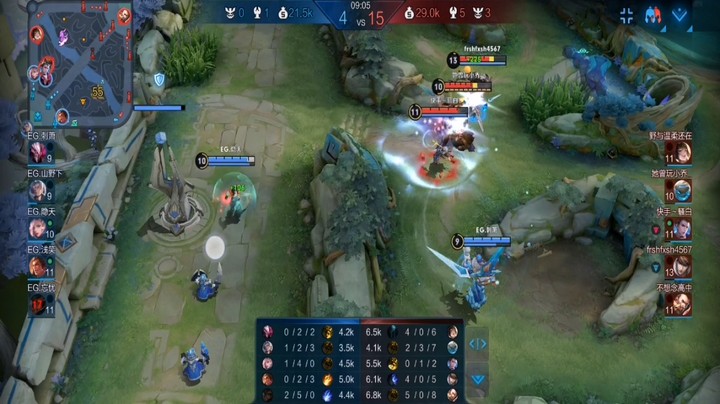 王者比赛第一轮 EG