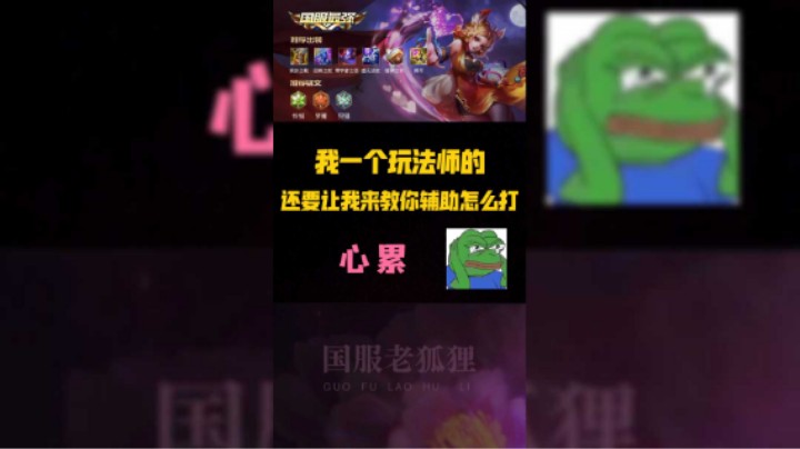 我一个玩法师的，还要让我来教你辅助怎么打.