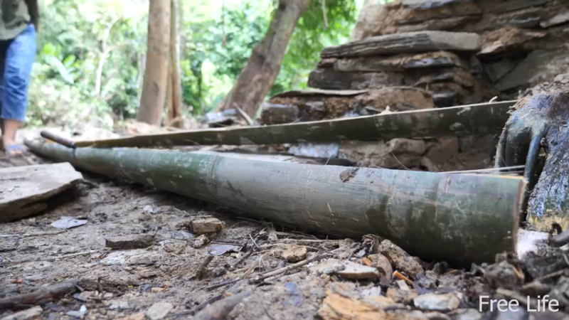 P15花园石板和墙壁11妹子独自深入荒野隐居修仙,建设世外桃源投个币吧