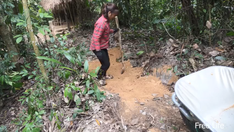 P32新建荒野厨房6妹子独自深入荒野隐居修仙,建设世外桃源投个币吧