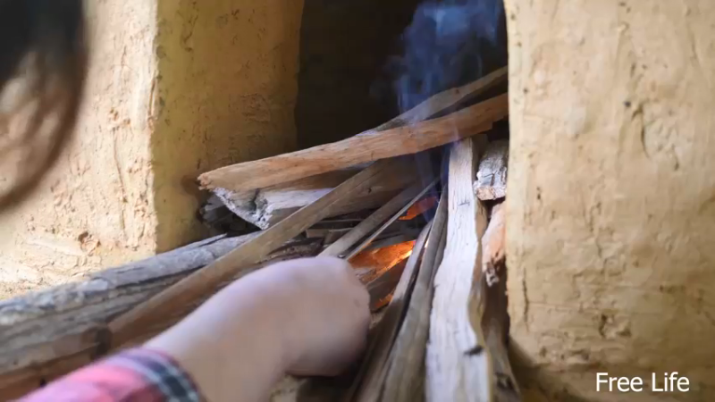 P34用新厨房做顿好吃的17妹子独自深入荒野隐居修仙,建设世外桃源投个币吧