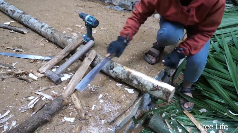 P32新建荒野厨房19妹子独自深入荒野隐居修仙,建设世外桃源投个币吧