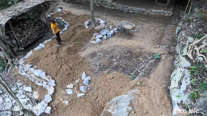 P42庭院升级15妹子独自深入荒野隐居修仙,建设世外桃源投个币吧