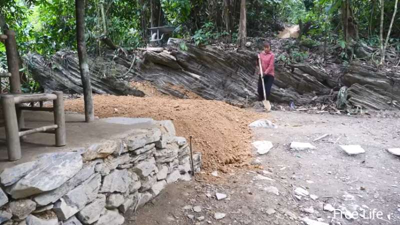 P32新建荒野厨房8妹子独自深入荒野隐居修仙,建设世外桃源投个币吧