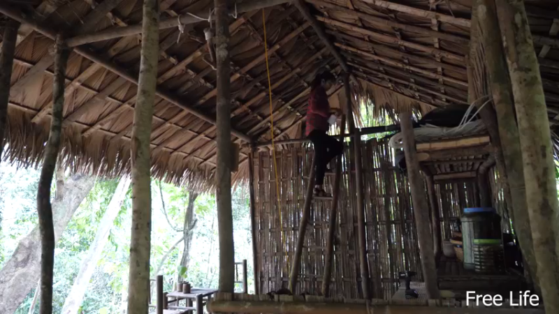 P34用新厨房做顿好吃的10妹子独自深入荒野隐居修仙,建设世外桃源投个币吧