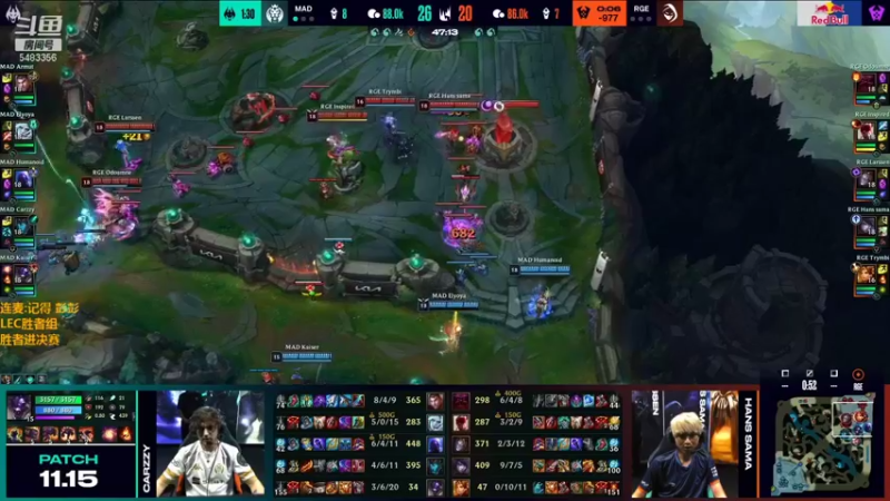 【2021-08-22 00点场】解说雨童：解说雨童：RGE vs MAD