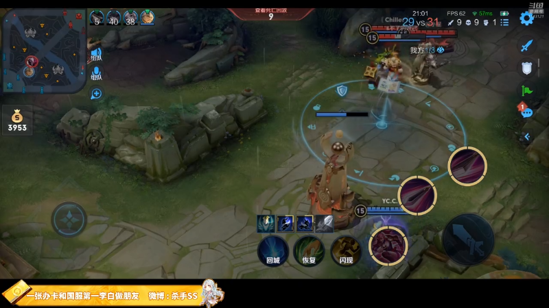 我在斗鱼看不可一世杀手直播王者荣耀