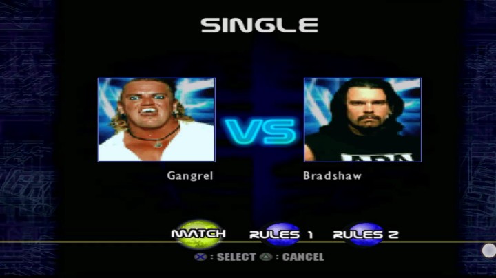 PS1经典，WWE。这个黑衣服，非常牛