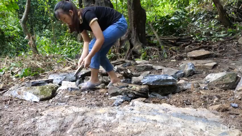 更新1季01荒野淋雨房5妹子独自深入荒野隐居修仙,建设世外桃源投个币吧