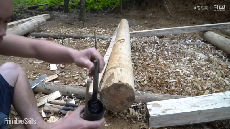 全集更新精剪版(5)E70竹屋升级，建造木屋【真人我的世界-空手发展-单人炼铁】