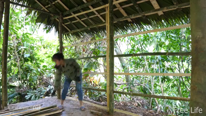 更新1季03农村石板地制作13妹子独自深入荒野隐居修仙,建设世外桃源投个币吧