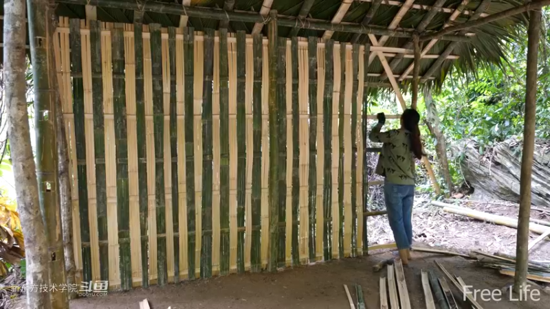 更新1季03农村石板地制作14妹子独自深入荒野隐居修仙,建设世外桃源投个币吧