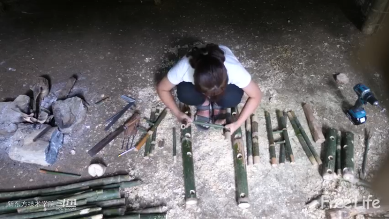 更新1季06自制家具10妹子独自深入荒野隐居修仙,建设世外桃源投个币吧