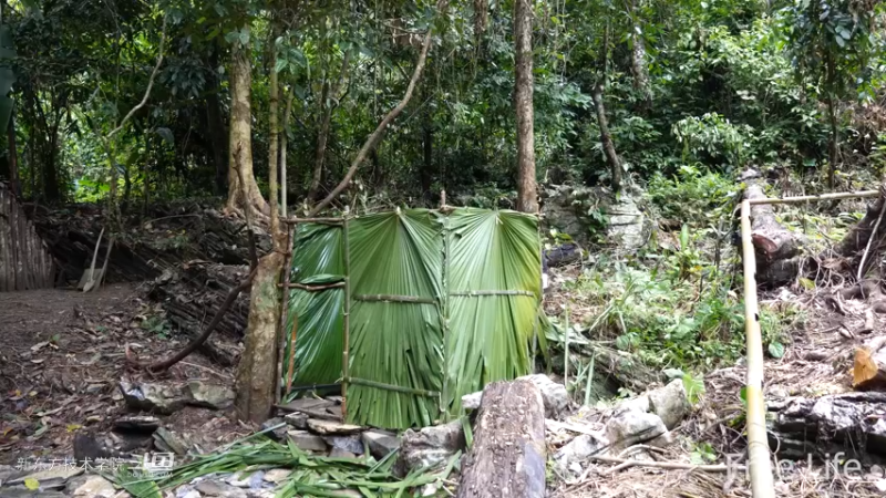 更新1季01荒野淋雨房13妹子独自深入荒野隐居修仙,建设世外桃源投个币吧