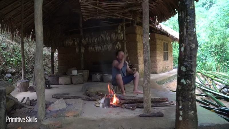 热乎更新(6)E126有车有房有船@池塘竹筏【真人我的世界-空手发展-单人炼铁】