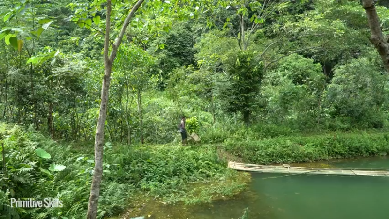 热乎更新(15)E126有车有房有船@池塘竹筏【真人我的世界-空手发展-单人炼铁】