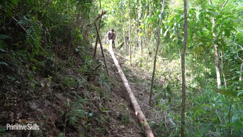 热乎更新(11)E126有车有房有船@池塘竹筏【真人我的世界-空手发展-单人炼铁】