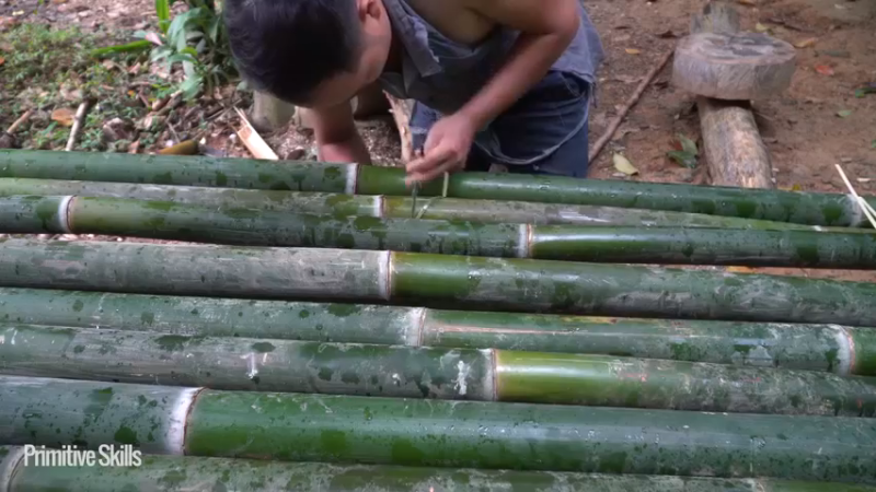 热乎更新(4)E126有车有房有船@池塘竹筏【真人我的世界-空手发展-单人炼铁】