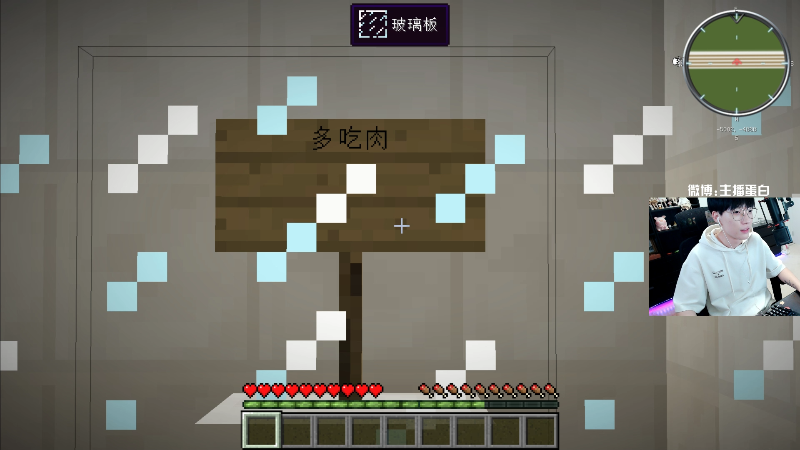 我在斗鱼看主播蛋白i直播我的世界