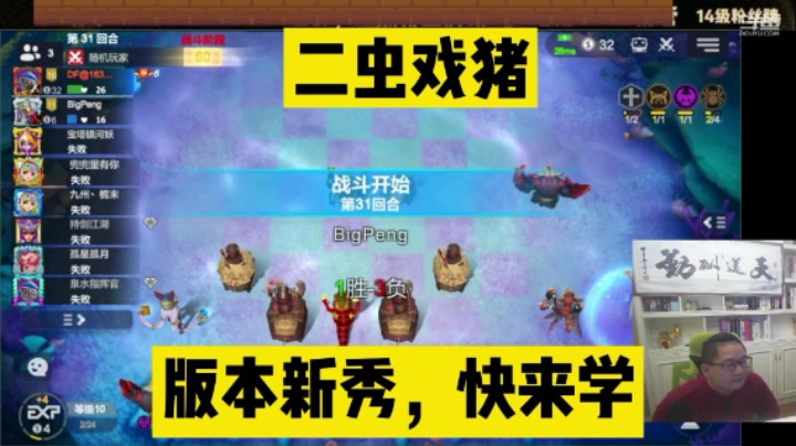 多多自走棋之二虫戏猪，版本新造型，抬人强无敌