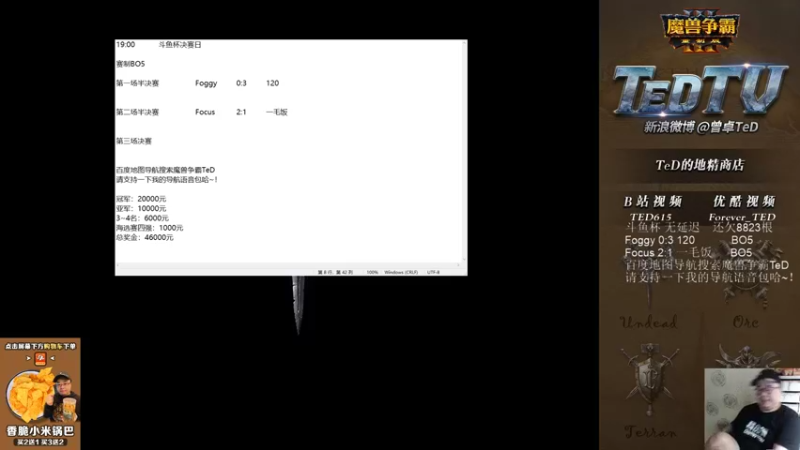 【TED出品】斗鱼杯半决赛 Focus vs 一毛饭 下 掐灭火苗