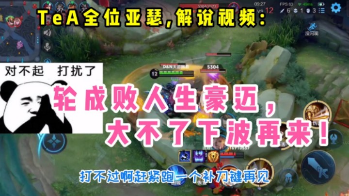 亚瑟VS元歌,顶级意识出装教学,论成败人生豪迈,大不了下波再来！