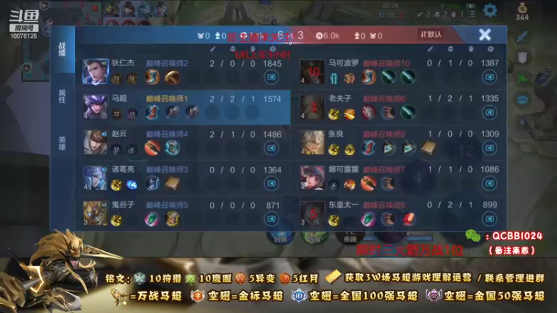 【2021-08-29 20点场】y尘不止马超：3W场国服马超百分百胜率带粉乱杀