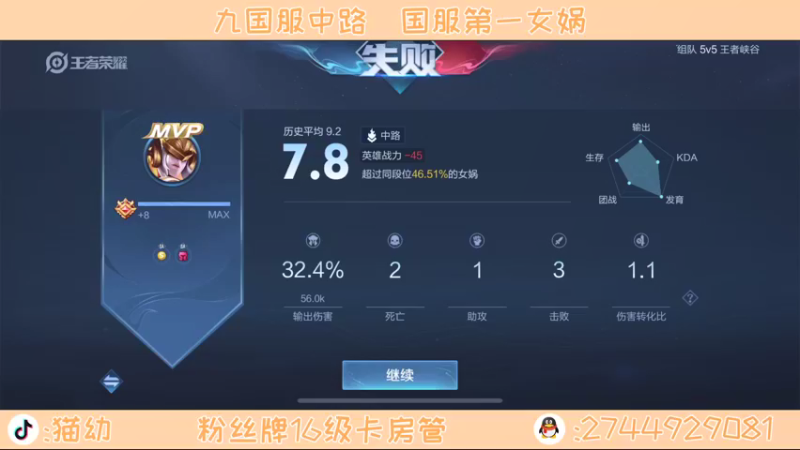 【2021-09-01 19点场】猫幼zzz：九月开始只玩女娲！