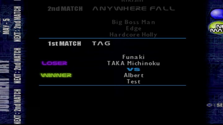 PS1经典，WWE。擂台外无限制三人赛